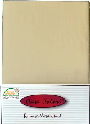 Produktbild von klassisches Haustuch, Betttuch, Bettlaken, OHNE Spanngummi, 150x250 cm, Farbe: natur-beige, 100% Baumwolle