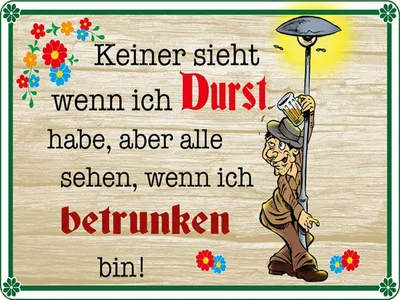 Produktbild von vianmo Holzschild 30x40 cm keiner sieht wenn ich Durst Bier