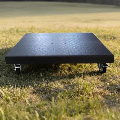 Produktbild von Sonnenschirmfuß Granit - Sonnenschirmhalter Reitbar - Terrasse Stabilisieren - Mit Rädern und Bremse - 90 kg - Schwarz