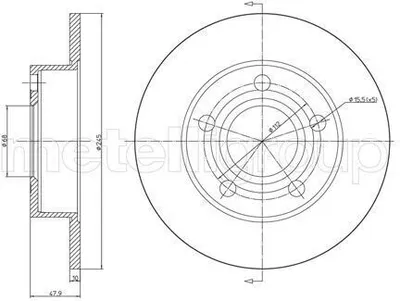 Produktbild von 2x METELLI Bremsscheibe 23-0531C für VW PASSAT Variant (3B6) PASSAT (3B3) 48 0mm