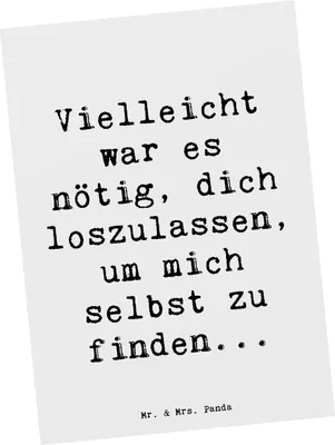 Produktbild von Mr. & Mrs. Panda Postkarte Spruch Liebeskummer Selbstfindung - Weiß - Geschenk, Postkarten, Gefühl, bildkarte, Trost, Ansichtskarte, Grußkarte, Motivation, Lächeln, Zitat