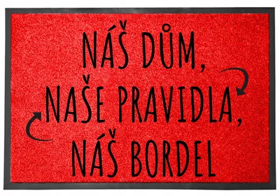 Produktbild von TabPrint Rote Eingangsmatte Dekoratives Design Lustig