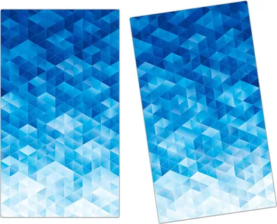 Produktbild von Spritzschutz Herdabdeckplatte Schneidebrett aus Glas Blaue Textur 2-Teilig (60x52cm)