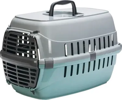 Produktbild von Transportbox Karlie Eco Tourist 1 Aqua - 48 x 31 x 31 cm grau türkis