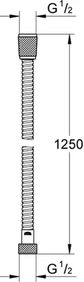 Image de Grohe Quickfix Tuyau de douche en métal 1250 mm x 22106000