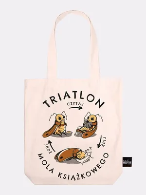Immagine prodotto di Borsa in cotone da triathlon Bookworm