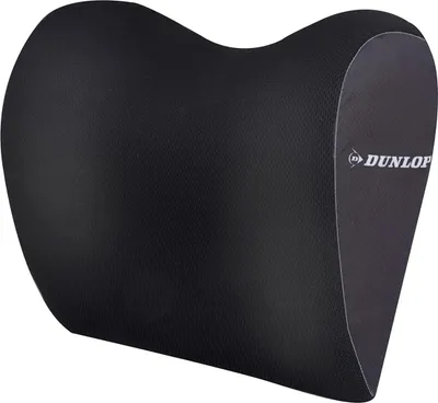 Produktbild von Nackenkissen für PKW-Sitze mit verstellbarem elastischem Befestigungsband, ergonomische Form, Bezug atmungsaktiv, abziehbar, Füllung 100% Gedächtnisschaum, schwarz
