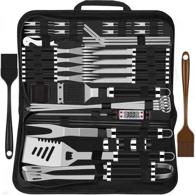 Produktbild von Famanu BBQ-Grillbesteckset - 38-teilig, Edelstahl, mit Tragetasche