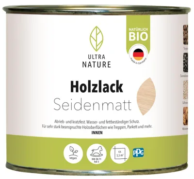 Produktbild von Ultra Nature Holzlack 375 ml seidenmatt