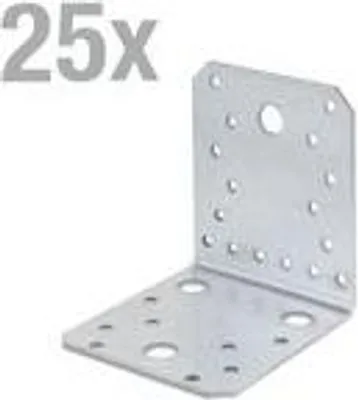 Produktbild von Alberts 25x Winkelverbinder Bauwinkel Verbinder Lochplattenwinkel 105x105x90mm