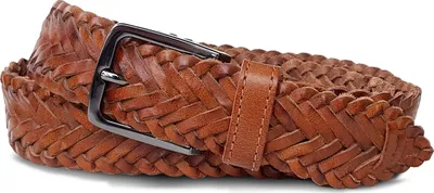 Produktbild von ROYALZ Flechtgürtel Leder Gürtel geflochten Herren Damen Ledergürtel Vintage Echtleder Uni 35 mm breit