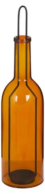 Produktbild von Kaheku Flaschen Teelicht-Halter Havor amber 7,5 Ø 28h 420662961