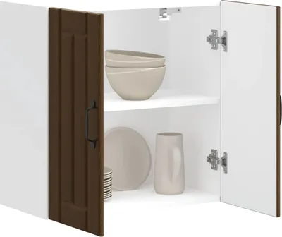 Produktbild von "2026 Promotion" Küchen-Hängeschrank - mit Stauraum - Lucca Braun Eichen-Optik Holzwerkstoff - Mehrzweckschrank CC31316