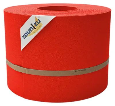 Produktbild von Sichtschutzstreifen zaun|zu PREMIUM 35m Rolle PP Zaunblende für Doppelstabzaun Rot, 35m