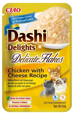 Produktbild von Inaba Cat Dashi Delights Flakes Hühnchenkäse 40G
