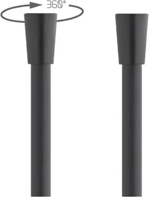 Produktbild von Brauseschlauch ANTI TWIST 150cm matt schwarz