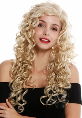 Produktbild von WIG ME UP Perücke Teil-Mono Seitenscheitel Lace-Front lang Locken Blond VK-17-MF-24BSP613