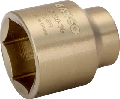 Produktbild von Bahco 1/2-Steckschlüssel-Einsatz aus Aluminiumbronze mit 24-mm-Sechskantprofil, funkenfrei