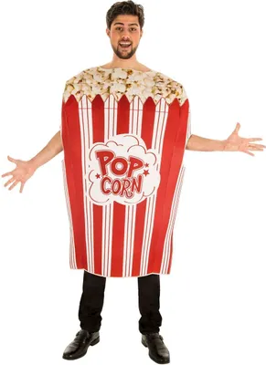 Popcorn Kostüm Popcorn-Tüte für Erwachsene von Vorne
