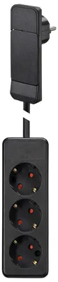 Produktbild von BACHMANN SmartPlug Flachstecker, mit 3x Schutzkontakt Steckdosenleiste, schwarz, 1,6 m