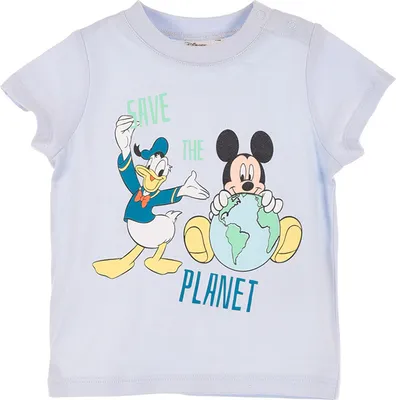 Produktbild von Mickey Mouse Baby T-Shirt Oberteil Jungen kurzarm               , Farbe:Hell-Blau, Größe:92