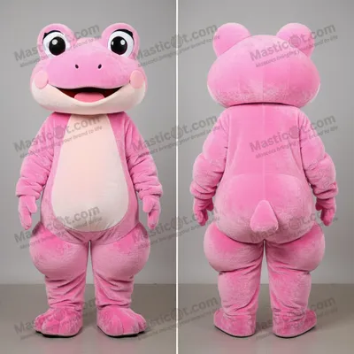 Produktbild von Rosa MASTICOT gepolsterter Cartoon-Frosch-Maskottchen