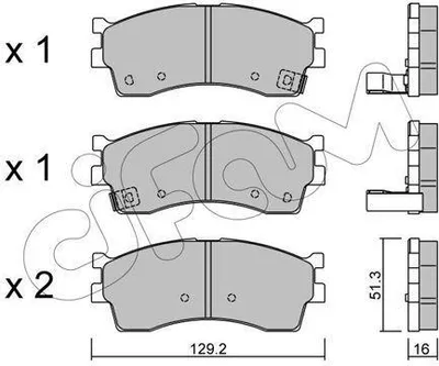 Produktbild von CIFAM Bremsbeläge Satz Vorne Bremsklötze für KIA RIO Kombi (DC) 822-512-0