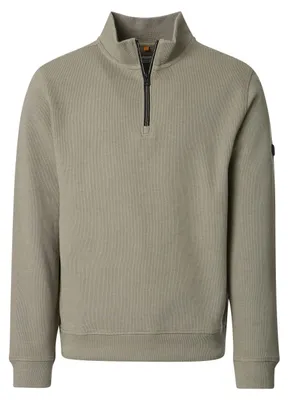 Produktbild von REDMOND Casual Herren Troyer Langarm Comfort Struktur Beige XL