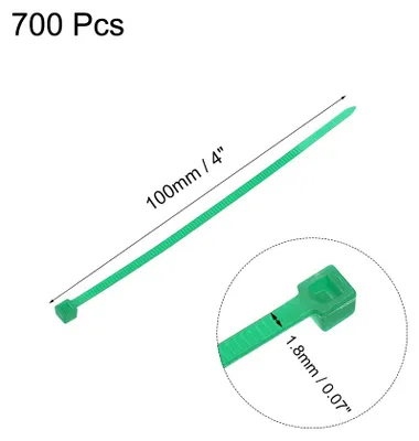 Produktbild von 700 Stš¹ck Markierung Kabelbinder Grš¹n 100mmx1.8mm Selbstsichernde Kabelbinder Set Best?ndige Kabelbinder Wiederverschlie?bar Kabel Organizer fš¹r Kabelmanagement Kabelschutz