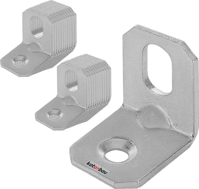 Produktbild von KOTARBAU® 25er Set Verstellwinkel 20 x 20 x 16 mm Einfassungswinkel Winkelverbinder Eurowinkel Langloch Regulieröffnung Sicke Holzverbinder Montagewinkel