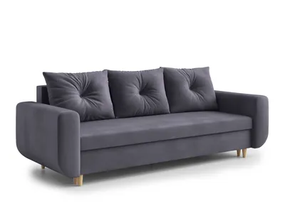 Produktbild von AX LIVING Cheriton Schlafsofa Modern 222 cm Grafitgrau mit Schlaffunktion
