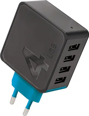 Obrázok produktu pre Navždy sieťová nabíjačka 4x USB pripojovací napájací adaptér USB port 4,8A