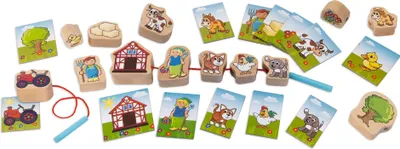 Immagine prodotto di Eichhorn Fädelspiel, 13-tlg., Motorikspielzeug, Motorik Spielzeug, Fädelspielzeug, 100005200