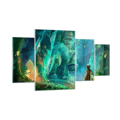 Produktbild von Bilder auf glas - Alt höhle geheimnis spaß - 160x90cm - Glasbilder - Wandbilder - Kunstdruck - zum Aufhängen bereit - Wanddekoration aus Glas - Glas Bilder - Wandbild auf Glas - GDL160x90-2843