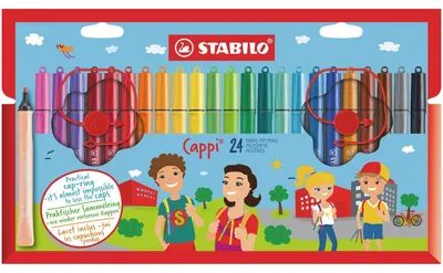 Image de STABILO Cappi stylo-feutre Moyen Multicolore 24 pièce(s)