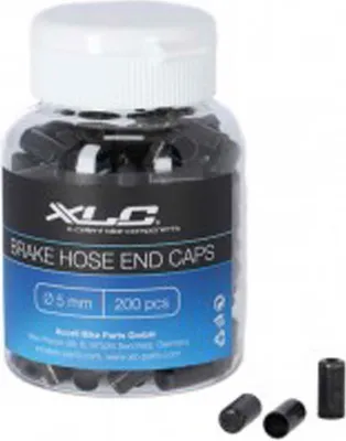Produktbild von XLC Endkappen für Bremsaussenhülle BR-X10, innen Ø5,0mm 200 St. in Flasche, schwarz (1 Stück)