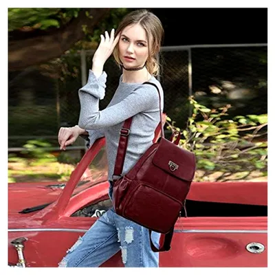 Produktbild von Damen Lederrucksack – Lässiger Rucksack für Damen