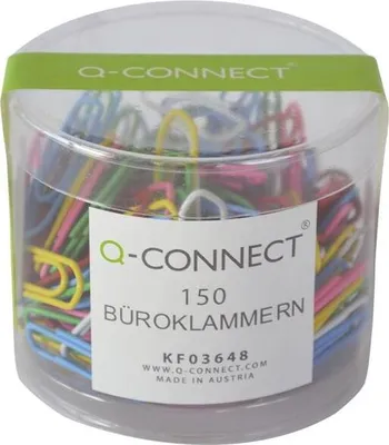 Produktbild von Briefklammern - 26 mm, sortiert, 150 Stück, Dose