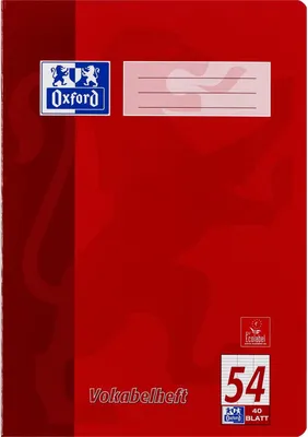 Produktbild von Vokabelheft A4 40Bl Lin54 liniert mit 2Mittellinien