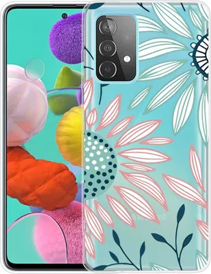 Produktbild von Handyhülle für Samsung Dünn Schutzcase Cover Bumper Schale Transparent, Farbe:Sonnenblumen, Modell wählen:Samsung Galaxy A52 5G