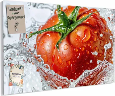 Produktbild von Magnettafel 60x40cm magnetisch & beschreibbar Metall-Board - Tomate im Wasser