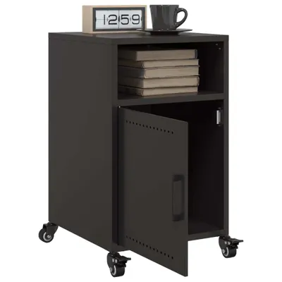 Immagine prodotto di vidaXL Comodini 2 pezzi nero 36x39x59 cm acciaio