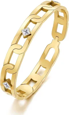 Produktbild von Elegant gold-plated bracelet with crystals With You BWY20