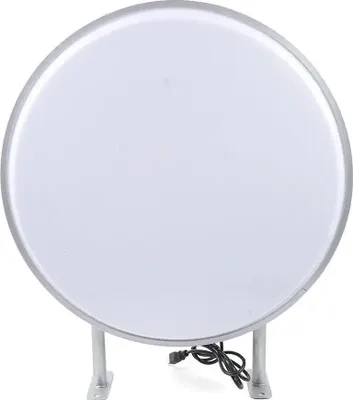 Obrázek produktu pro LED světelný box – oboustranný reklamní panel – průměr 60 cm – vodotěsný pro venkovní použití – 220 V AC – hloubka 14 cm – akryl + hliník – bílá barva