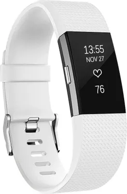 Produktbild von Strap-it Fitbit Charge 2 Silikon Armband (Weiß) - Große: M/L