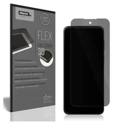 A product package for a screen protector is shown next to a smartphone with the screen protector applied.