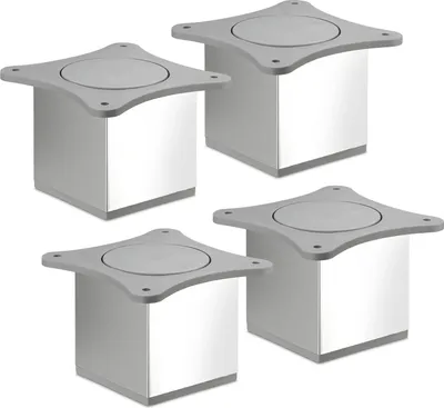 Immagine prodotto di set di 4 piedini per mobili QUEBEC II II 70 mm cromo lucido