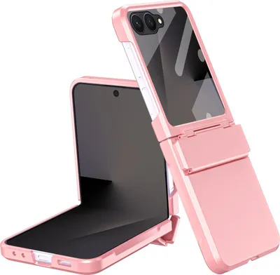 Obrázek produktu pro Pouzdro pro Samsung Galaxy Z Flip 7 Pevné nárazuvzdorné kryt s ochranou pantu a malou ochrannou fólií na displej Růžový