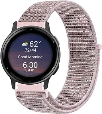 Immagine prodotto di Bracciale in nylon per orologio Garmin Vivoactive 5, 20 mm - Traspirante e flessibile - Cinturino sportivo di ricambio per smartwatch