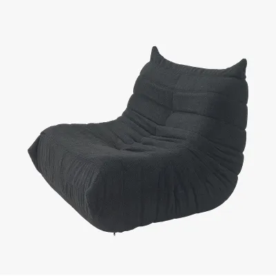 Produktbild von Sessel 105x88x80cm Samt schwarz gepolstert komprimiert Schlafsessel Wohnzimmer